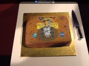 MSL mission cake with 'virtual Curiosity' MSL mission cake with 'virtual Curiosity'